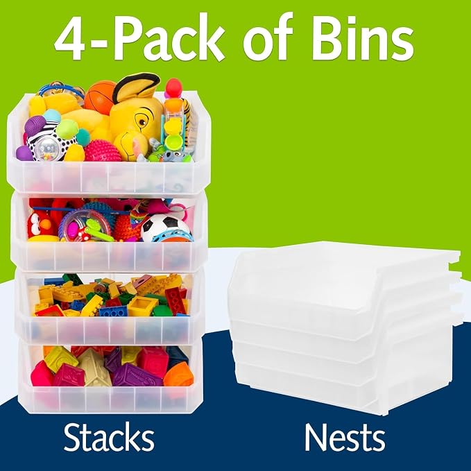 Plastic Containers for Organizing and Storage Bins for Closet, Garage or Pantry - Image 5