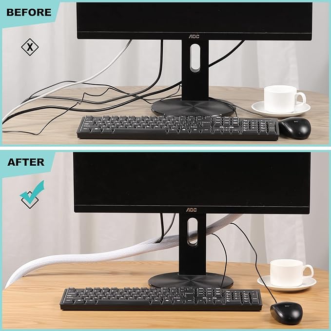AGPTEK Cable Sleeve Cover, 6.6ft - Image 6
