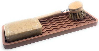 Happitasa Silicone Kitchen Sink Organizer Tray, Sponge Holder and Countertop - Image 4