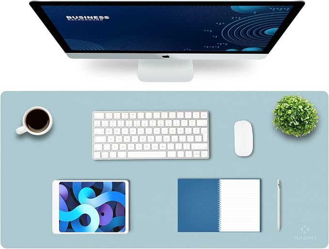 K KNODEL Large Office Leather Desk Mat, Mouse and Keyboard Pad, Computer and by K+KNODEL