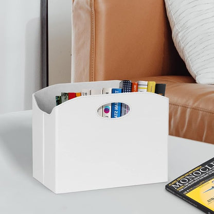EZDeco Magazine Holder Foldable Magazine Rack Floor PU Leather File Holder - Image 9