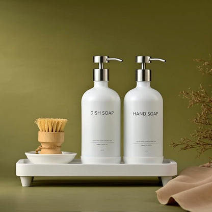 Bathroom Tray for Counter, Vanity Tray, Soap Dispenser Tray for Kitchen Sink - Image 4