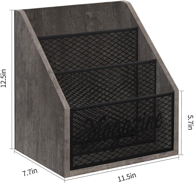 YINMIT Magazine Holder, Stepped 3 Tier Magazine Rack Floor, Magazine Storage - Image 4