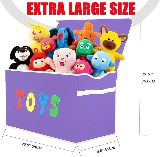 YOLOXO Toy Box Chest, Collapsible Sturdy Storage Bins - Image 8