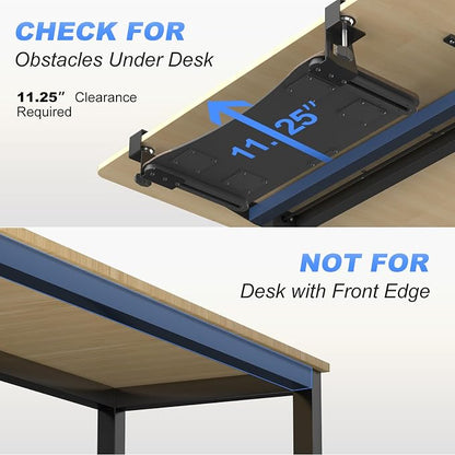 suptek Keyboard Tray Under Desk Pull Out - Image 3