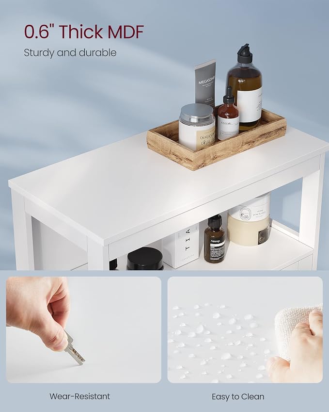 VASAGLE Bathroom Floor Cabinet, Bathroom Storage Cabinet, Freestanding - Image 4