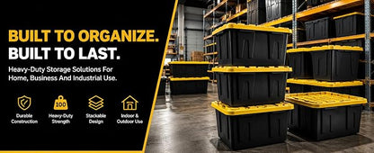 4-Pack Heavy Duty Storage Totes - Image 6