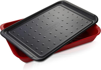 BLAZIN' GRILL Prep and Serve Trays | Set of 2 Stackable, Melamine Trays | - Image 6
