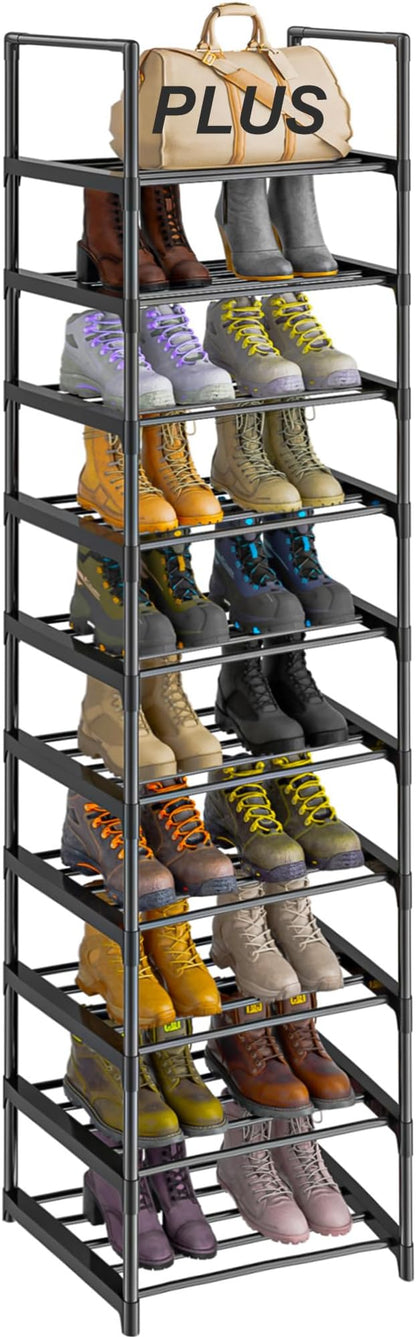 OYREL Shoe Rack, Upgrade Plus Narrow 10 Tier Shoes Organizer by OYREL