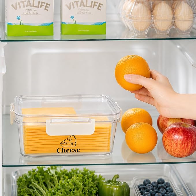 Cheese Container for Refrigerator, BPA-Free Deli Meat Storage Containers - Image 6