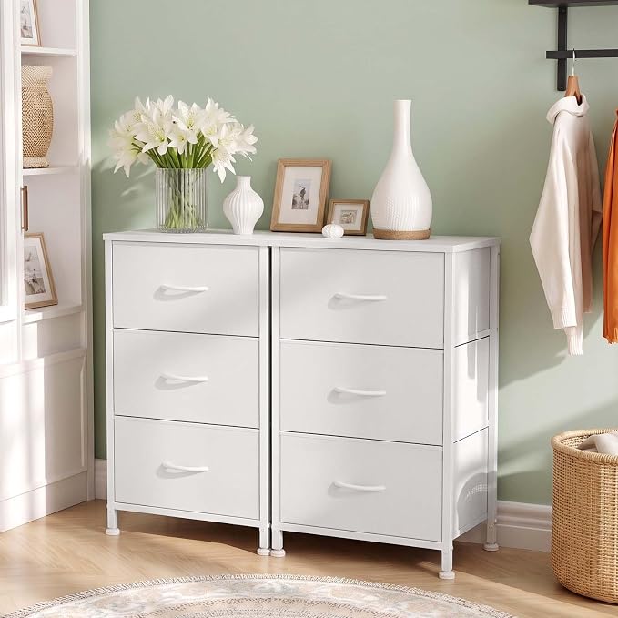 3 Drawers Dresser for Bedroom Fabric Storage Tower - Image 2