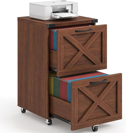 Halitaa Farmhouse 2 Drawer Small File Cabinet by Halitaa