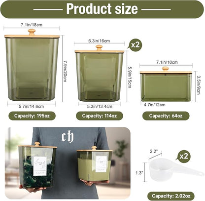 4 Pack Laundry Pods Container & Dryer Sheet Holder, Plastic Pod Holder - Image 2