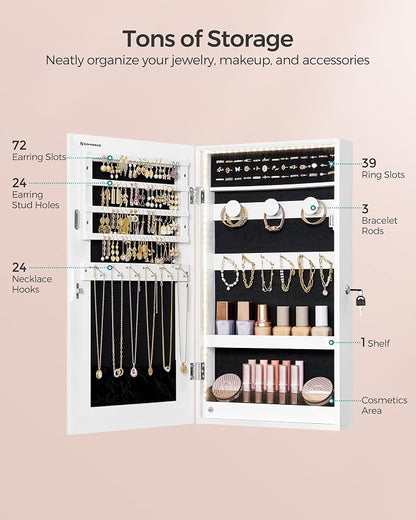 SONGMICS Mirror Jewelry Cabinet Armoire - Image 4