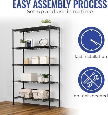 SafeRacks - NSF Certified Storage Shelves, Heavy Duty Steel Wire Unit - Image 4