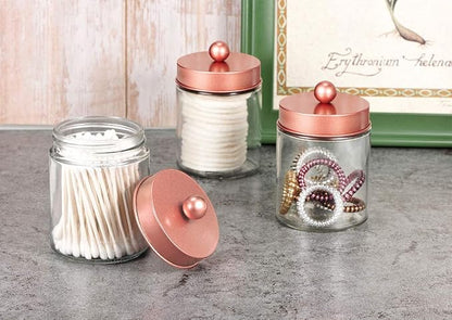 Amolliar Apothecary Jars Bathroom Storage Organizer -Countertop Storage - Image 5