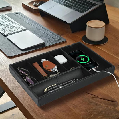 HofferRuffer Faux Leather Valet Tray - Image 4
