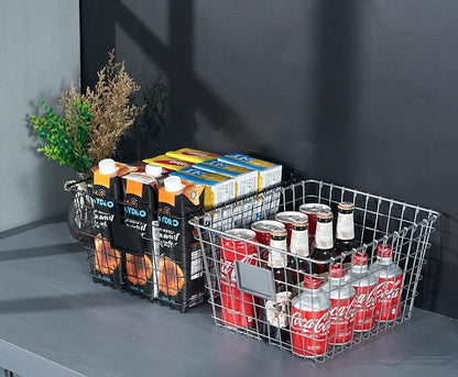 JUNCHU CHERRY 4 Pack【Extra Large】 Wire Handmade Storage Basket - Image 8