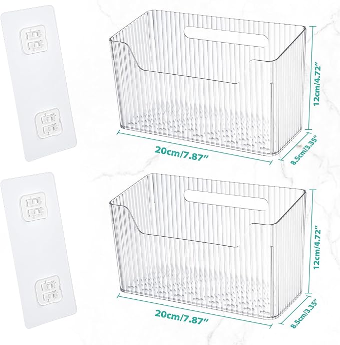Sinnsally 2 Pack Cabinet Door Organizer, Self Adhesive Lid Organizer Inside - Image 2