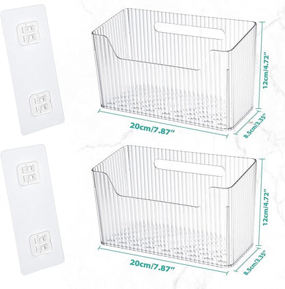 Sinnsally 2 Pack Cabinet Door Organizer, Self Adhesive Lid Organizer Inside - Image 2