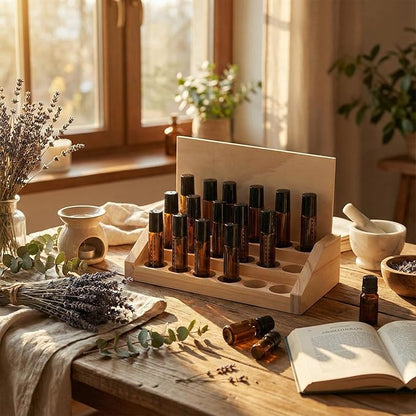 AceOrbit 3 Tier 18 Slots Wooden Essential Oil Organizer - Image 3