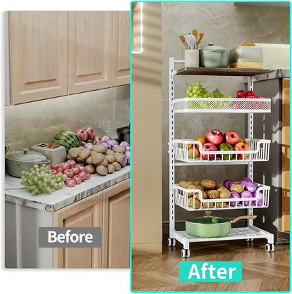 HapiRm Fruit Basket Kitchen Cart - Image 2
