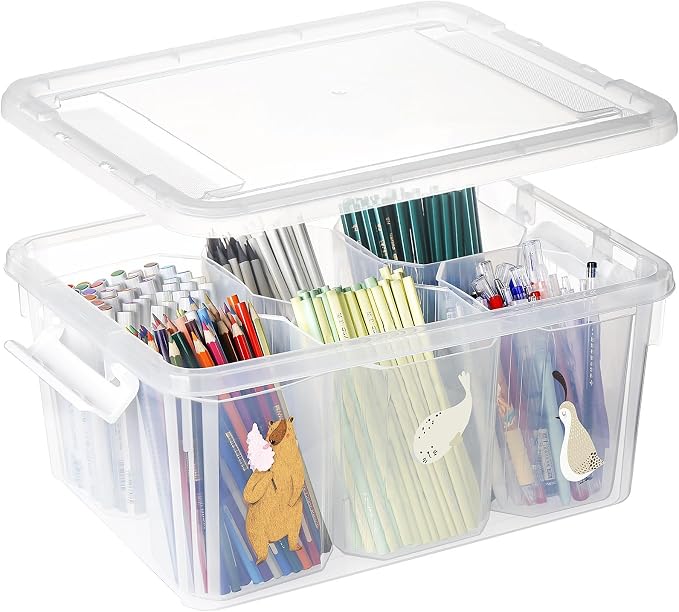 loobuu 17QT Plastic Storage Bins by Loobuu