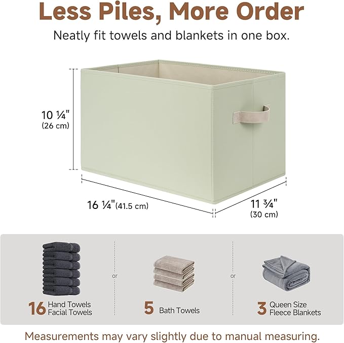 StorageWorks Storage Baskets for Shelves, Foldable Fabric Closet Storage Bins - Image 6