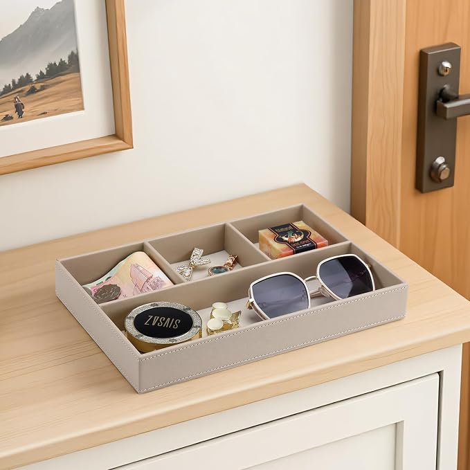 GORESE PU Leather Valet Tray, Stackable Jewelry Trays - Image 7