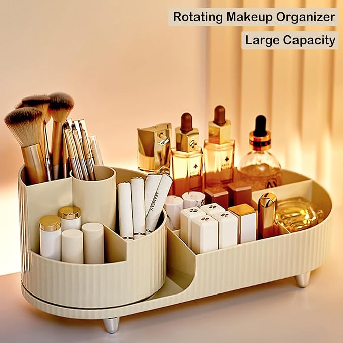 360° Rotating Vanity Makeup Organizer - Image 7