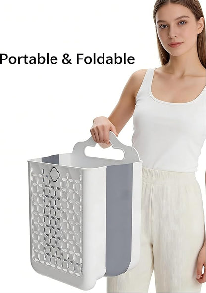 Collapsible Laundry Hamper, Household Foldable Dirty Wall Hanging - Image 7