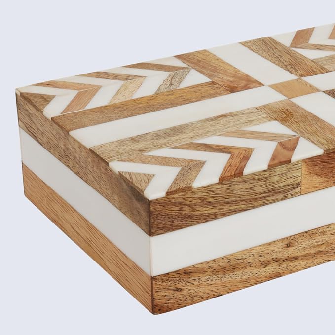 Handicrafts Home White Decorative Storage Box - Image 6