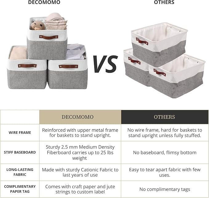DECOMOMO Storage Baskets for Shelves - Image 6