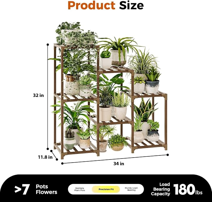 Bamworld Plant Stand with Grow Light Plant Shelf - Image 5