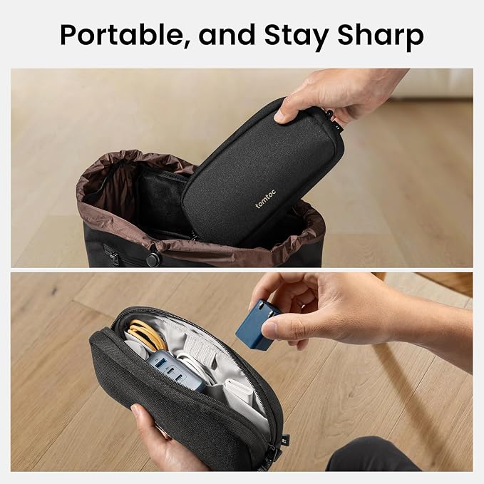 tomtoc Electronics Organizer Travel Case, Water Resistant Travel Bag Cable - Image 10