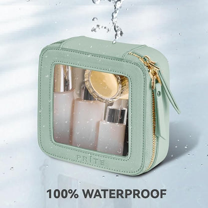 Prite Small Makeup Bag for Women Portable Clear Makeup Bag Cute Mini Waterproof - Image 5