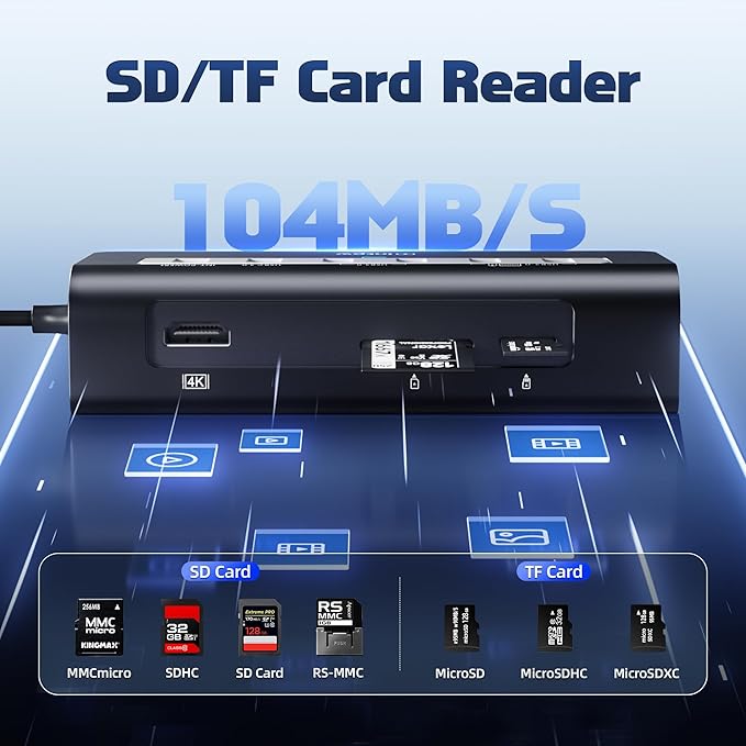 intpw USB C Hub, P9 PRO USB C Hub Multiport Adapter - Image 7