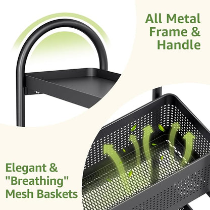 KINGRACK 3-Tier Slim Storage Cart - Image 6