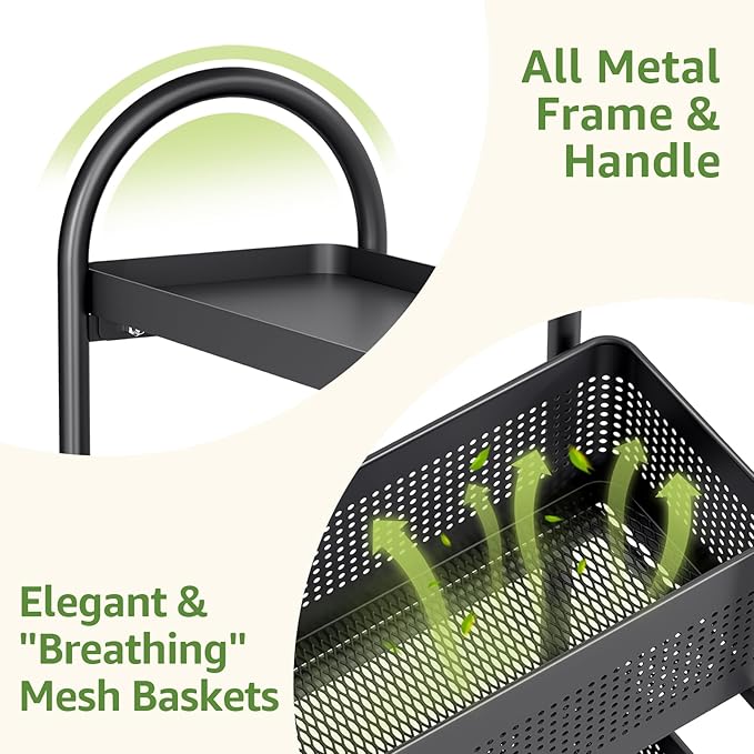 KINGRACK 5-Tier Slim Storage Cart - Image 6