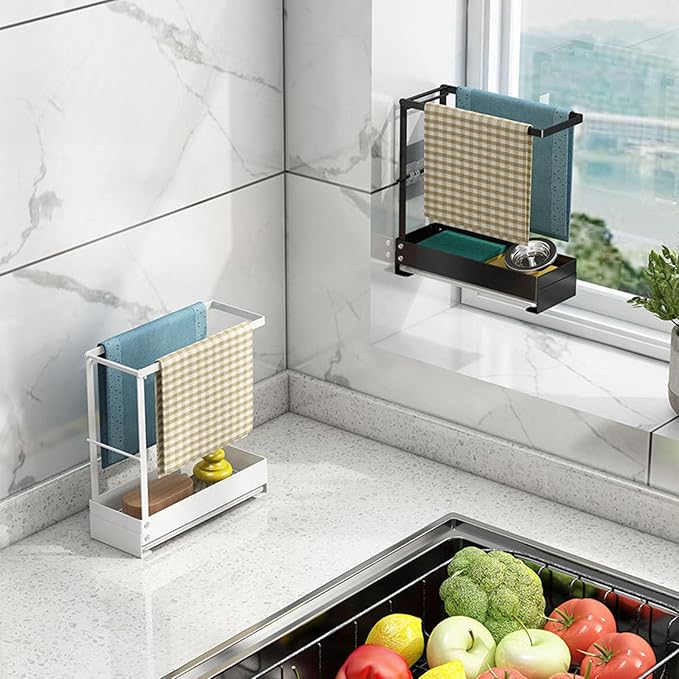 Collapsible Sink Holder Kitchen Tool Organizer Drain Tray - Image 5
