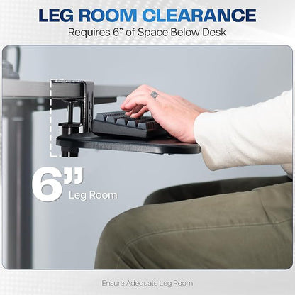 VIVO Clamp-on 23 x 10 inch Rotating Computer Keyboard and Mouse Tray, Extra - Image 4