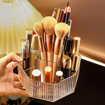 LINFIDITE 360°Rotating Makeup Brush Holder Cosmetic Display Case Clear Makeup - Image 6