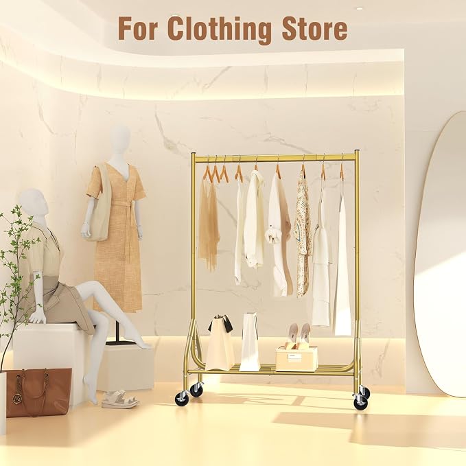 EAGMAK Heavy Duty Clothes Rack Load 420 LBS, Rolling Garment Organizer - Image 8