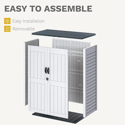 DWVO 59 Cu. Ft. Vertical Storage Shed, Weatherproof Outdoor Tall Cabinet - Image 5