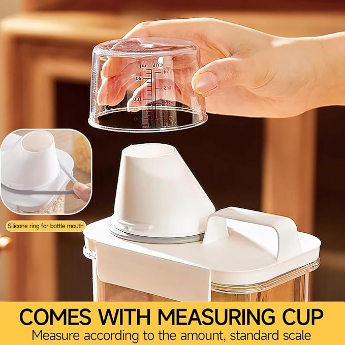 Cereal Container and Rice Storage Dispenser-Airtight Food Storage Organizers - Image 6