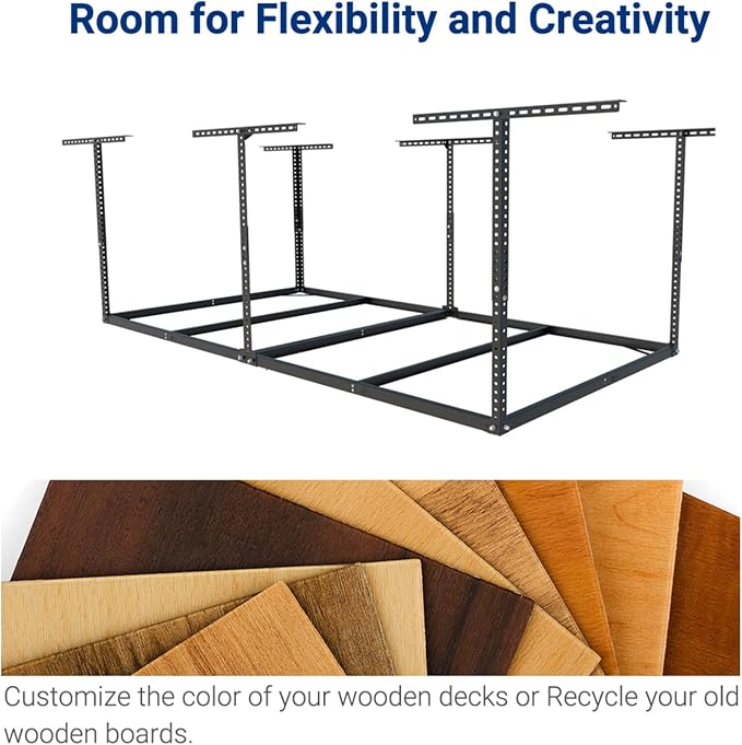 FLEXIMOUNTS 4x8 Overhead Garage Storage Rack without Decking, Storage - Image 3