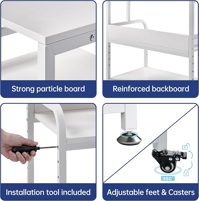 Printer Stand, 32.3" x 18.9" x 32.1" Extra Large Printer Table - Image 8