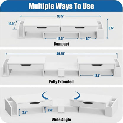 Simple Houseware Desk Dual Monitor Stand Riser - Image 2