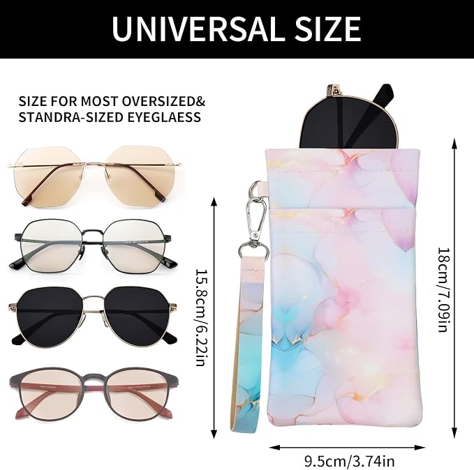 Double Eyeglass Case Soft Dual Glasses Case - Image 2