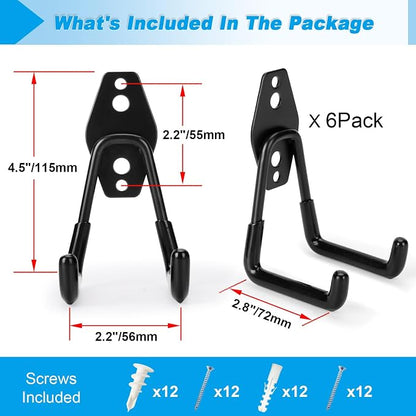 6 Pack Garage Hooks Heavy Duty - Image 2